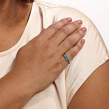 Chaco Canyon Sleeping Beauty Turquoise and Silver Bead Wrap Ring