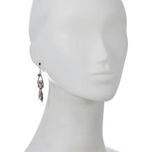 Chaco Canyon Sleeping Beauty Turquoise Eagle and Feather Earrings