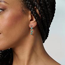 Chaco Canyon Sleeping Beauty Turquoise Half Hoop Earrings