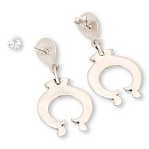 Chaco Canyon Sleeping Beauty Turquoise Naja-Design Drop Earrings