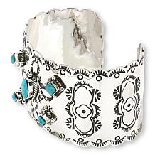 Chaco Canyon Sterling Silver Campitos Turquoise 7" Cuff Bracelet