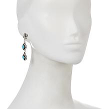 Chaco Canyon Sterling Silver Kingman Turquoise Eagle Drop Earrings