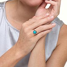 Chaco Canyon Sterling Silver Kingman Turquoise Twisted Ring