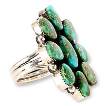 Chaco Canyon Sterling Silver Multicolor Sonoran Turquoise Cluster Ring