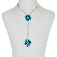 Chaco Canyon Sterling Silver Sleeping Beauty Turquoise Lariat Necklace