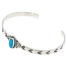 Chaco Canyon Sterling Silver Sleeping Beauty Turquoise Cuff Bracelet