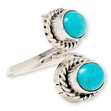 Chaco Canyon Sterling Silver Sleeping Beauty Turquoise Bypass Ring