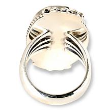 Chaco Canyon Sterling Silver White Buffalo Stone Oval Ring