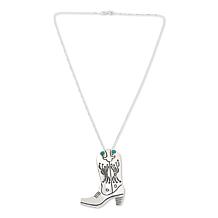 Chaco Canyon Turquoise-Accented Cowboy Boot Scootin' 18" Necklace