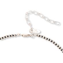 Chaco Canyon Turquoise Heart Pendant with Silver Bead Necklace