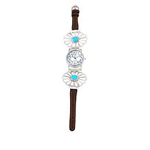Chaco Canyon Turquoise Leather Strap Watch
