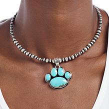 Chaco Canyon Turquoise Paw Pendant