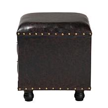 Charlier Faux Leather Upholstered Wood Storage Ottoman