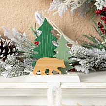 Christmas Reindeer and Bear Stocking Holder - Set of 2