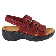 Clarks Collection Merliah2 Bali Leather Slingback Wedge Sandals