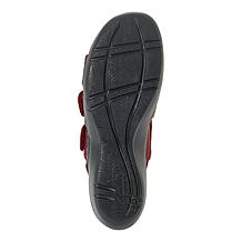 Clarks Collection Merliah2 Bali Leather Slingback Wedge Sandals