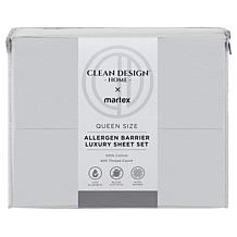 Clean Design Home 100% Cotton Allergen Barrier 400TC Twin Sheet Set