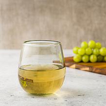 Clear Handblown Mexican Stemless Wine Glass - Set of 6