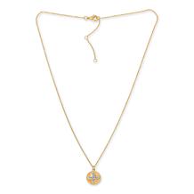 Colleen Lopez 1/8ctw Diamond Cross Round Pendant with 20" Chain