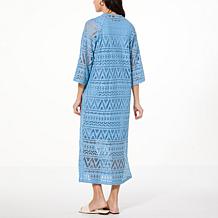 Colleen Lopez Crochet Vacation Maxi Dress with Cami Slip