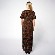 Colleen Lopez EveryWear Mesh Insert Maxi Dress