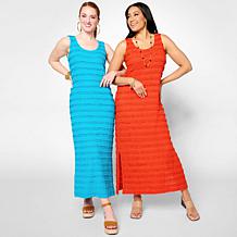 Colleen Lopez Everywhere Ruffle Knit Maxi Tank Dress