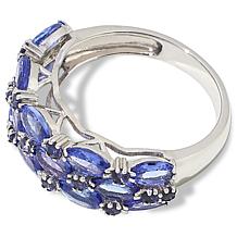 Colleen Lopez Exotic Colored Gemstone 3-Row Ring