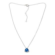 Colleen Lopez Fluorite and White Zircon Trilliant Pendant with Chain