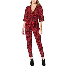 Colleen Lopez Flutter-Sleeve Jumpsuit with Pocket