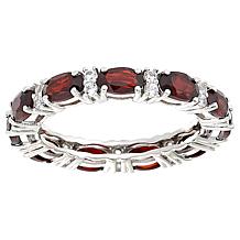 Colleen Lopez Gemstone and White Zircon Eternity Band Ring