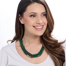 Colleen Lopez Gemstone Bead 18-Strand Cord Necklace