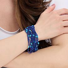 Colleen Lopez Gemstone Bead 20-Strand Cord Bracelet