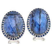 Colleen Lopez Gemstone Doublet Pavé Halo Stud Earrings