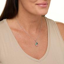Colleen Lopez Green, Pink and Blue Chalcedony Charm Necklace
