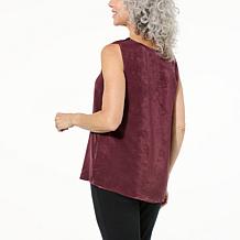 Colleen Lopez Lace-Trim Satin Tank
