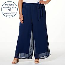 Colleen Lopez Mixed Media Wide-Leg Pant 