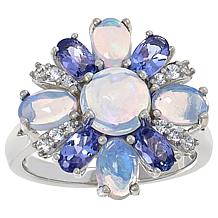Colleen Lopez Multi-Gemstone Flower Ring