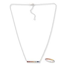Colleen Lopez Multi Sapphire Bar Necklace and Band Ring Set