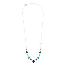 Colleen Lopez Multigemstone Station Sterling Silver Necklace