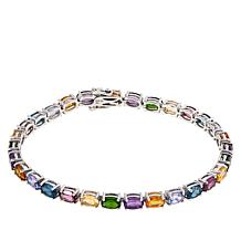 Colleen Lopez Multigemstone Sterling Silver Tennis Bracelet