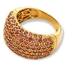 Colleen Lopez Orange or Blue Sapphire Sterling Silver Wide Band Ring