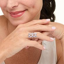 Colleen Lopez Orchid Spinel and White Zircon Vertical Ring