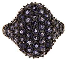 Colleen Lopez Pavé Gemstone Sterling Silver Signet Ring