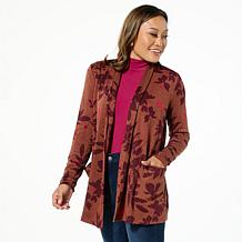 Colleen Lopez Printed Sweater Knit Topper