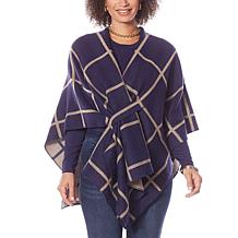 Colleen Lopez Reversible Wrap Front Shawl