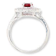 Colleen Lopez Rubelite, Pink Sapphire and White Zircon Ring