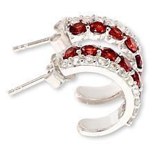Colleen Lopez Semi-Precious Gemstone Half-Hoop Earrings