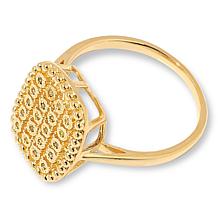 Colleen Lopez Sterling Silver 0.07ctw Diamond Rectangular Cluster Ring