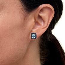 Colleen Lopez Sterling Silver Gemstone and Sapphire Stud Earrings