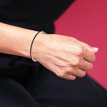 Colleen Lopez Sterling Silver Genuine Gemstone Bangle Bracelet